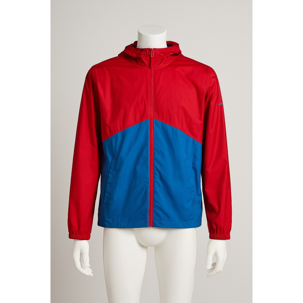 Vintage Wilson Red Blue Colorblock Windbreaker Jacket Size Large Retro 90s‎
